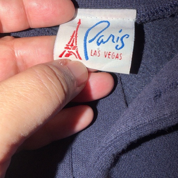 Vintage Navy Blue Polo Shirt with Eiffel Tower Embroidery - Picture 12 of 12